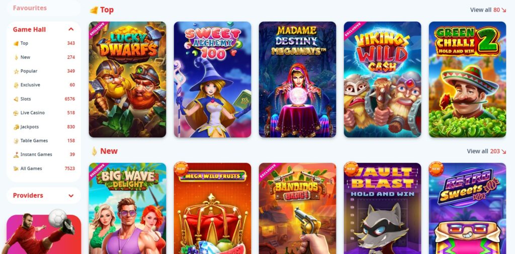 Casino Infinity Top Games